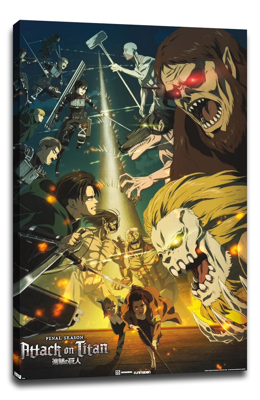 Attack on Titan: Season 4 - Key Visual 3 Anime (Paper and Canvas) Art Poster Printing Print