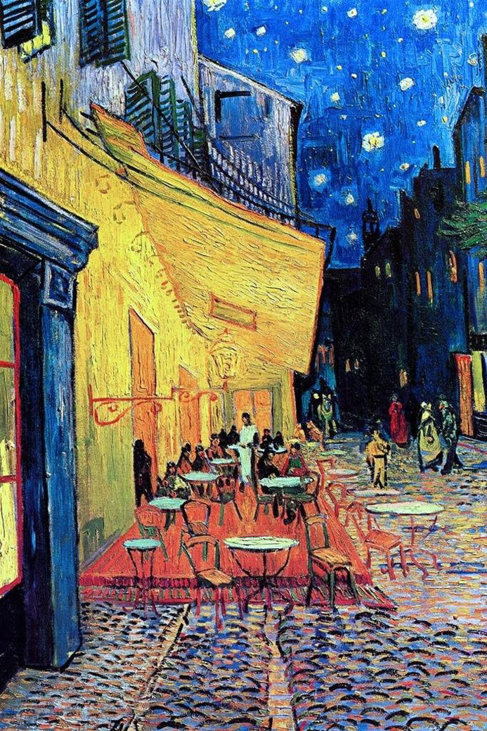 Van Gogh Cafe Terrace At Night Decoration (Paper and Canvas) Art Poster Printing Print