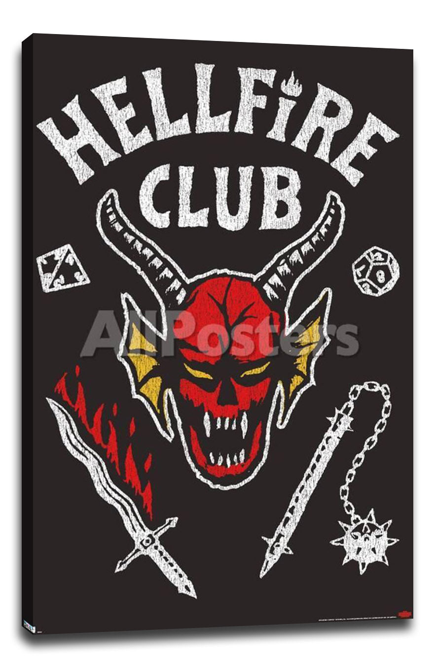 Stranger Things: Season 4 Hellfire Club TV Series (Paper and Canvas) Art Poster Printing Print