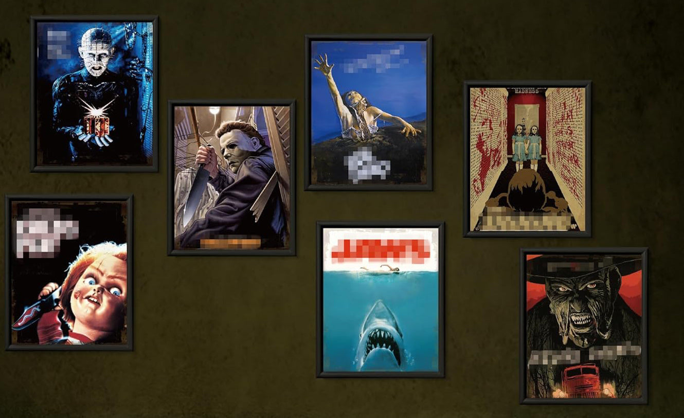 9Pcs Horror Classic Movie Characters Poster Set (paper and canvas) art poster printing print