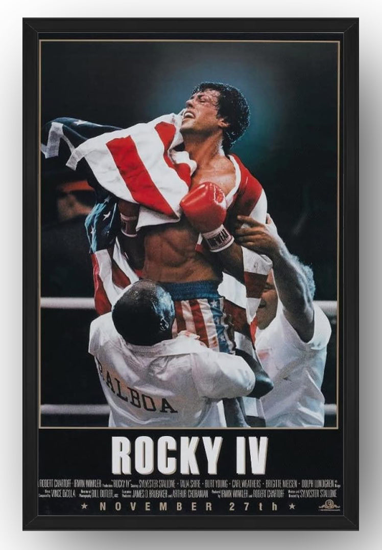 Rocky Iv Movie Poster Art and Wall Art Picture (Paper and Canvas) Art Poster Printing Print