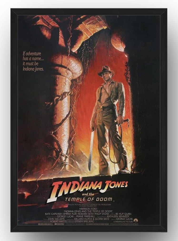 Indiana Jones and The Temple of Doom Movie Poster(Paper and Canvas) Art Poster Printing Print