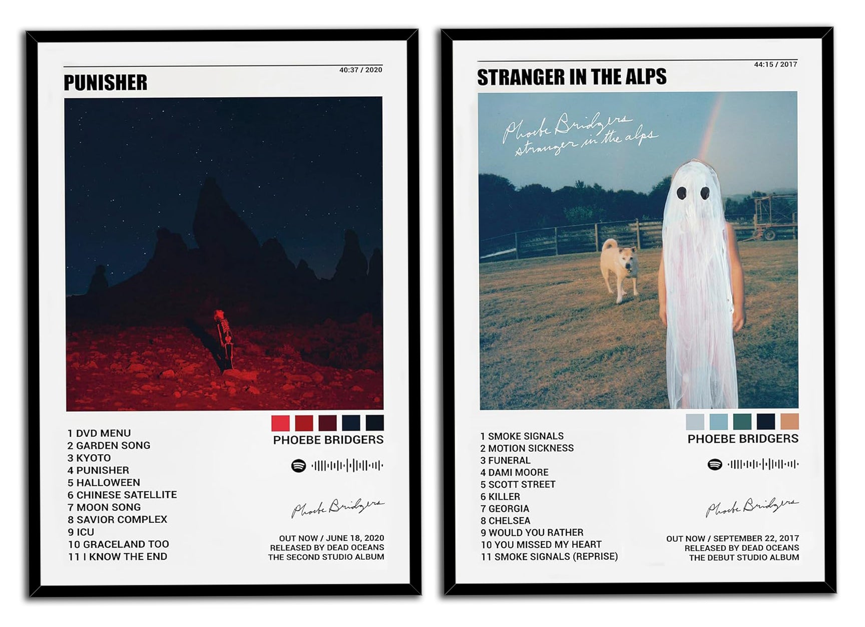 Phoebe Bridgers A Set Of 2 Music Posters (Paper and Canvas) Art Poster Printing Print