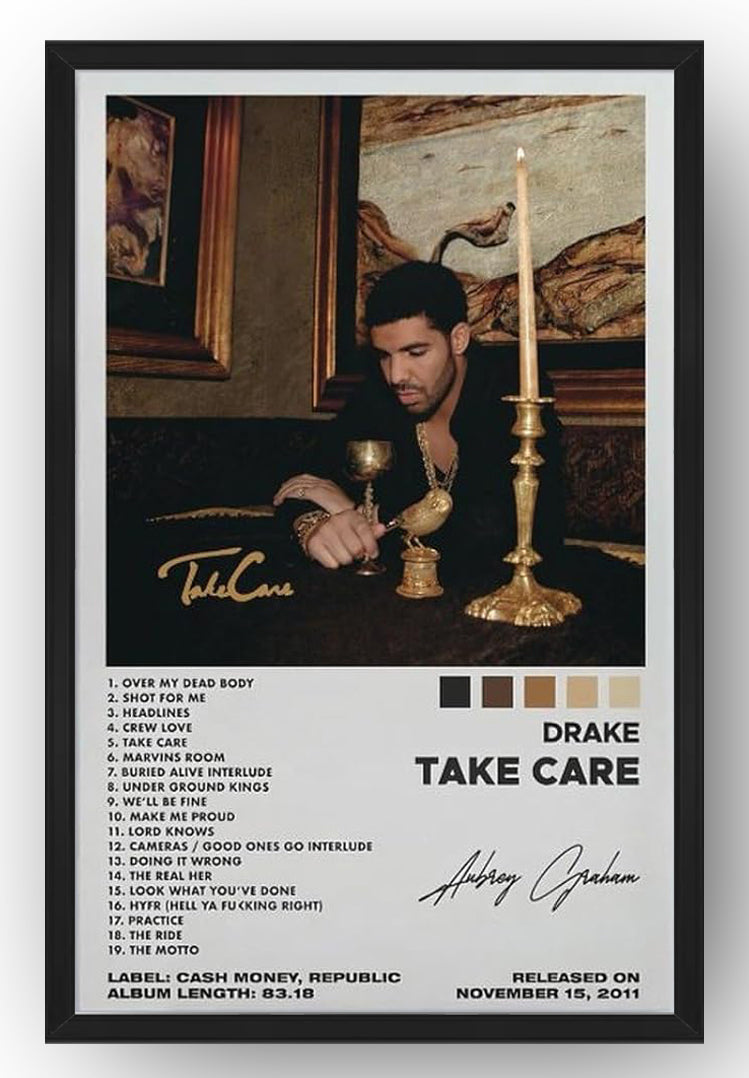 Drake Take Care Album Music Poster (Paper and Canvas) Art Poster Printing Print