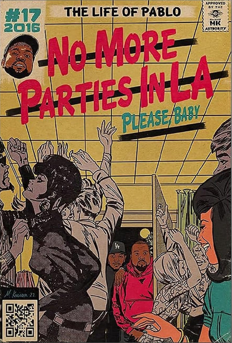 Kanye West & Kendrick Lamar Vintage Poster (Paper and Canvas) Art Poster Printing Print