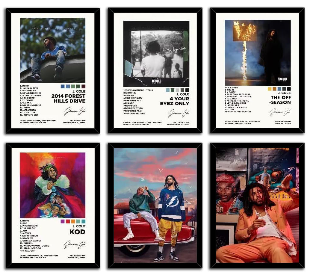 Drake Album Cover Posters For Room Music Wall Art, Set Of 12 (Paper and Canvas) Art Poster Printing Print