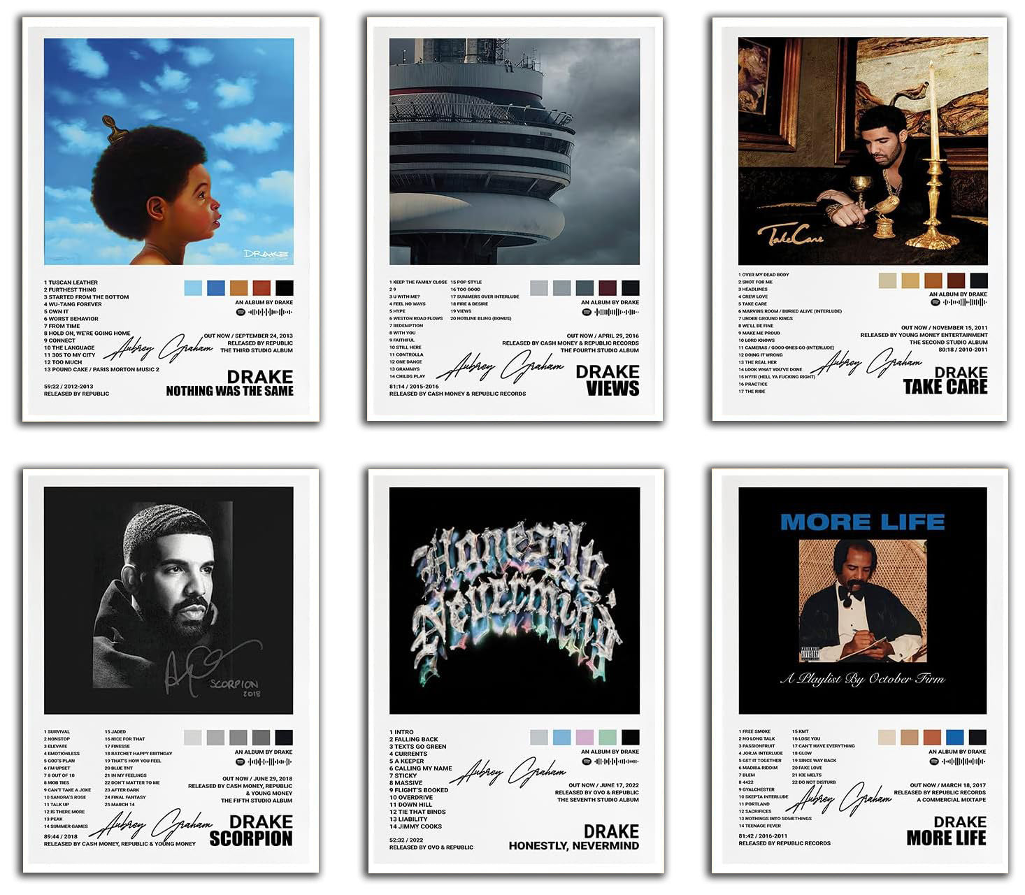 Drake Music Poster Signed Limited Album Cover Posters (paper and canvas) art poster printing print