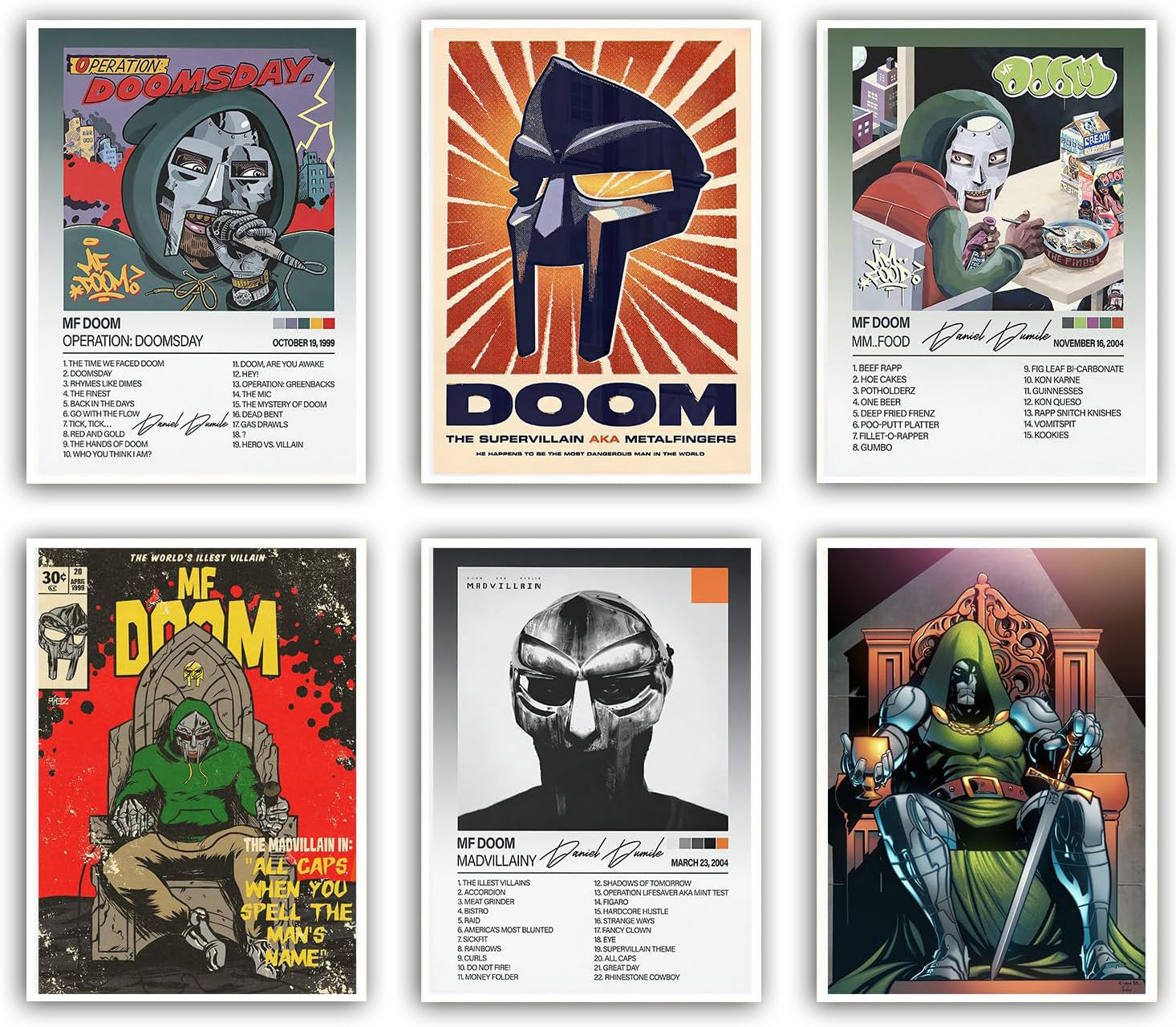 MF Doom Music Poster Signed Limited Album Cover Posters (Paper and Canvas) Art Poster Printing Print