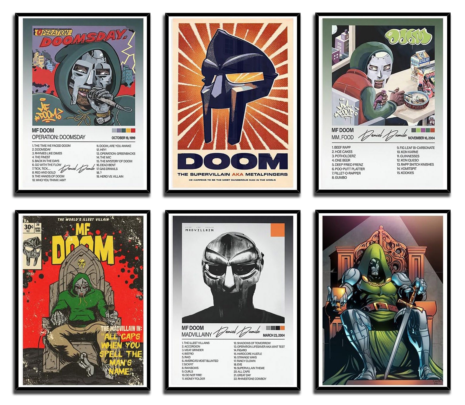 MF Doom Music Poster Signed Limited Album Cover Posters (Paper and Canvas) Art Poster Printing Print