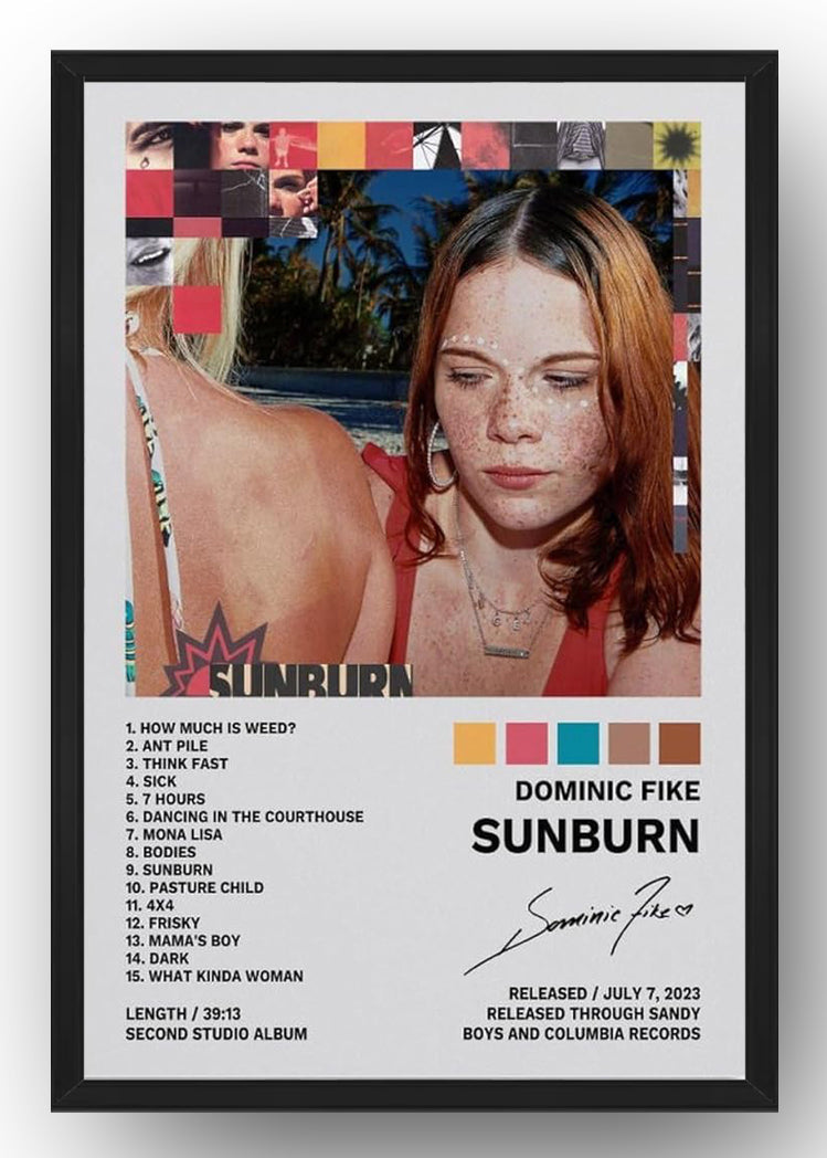 Dominic Fike Sunburn Album Poster (Paper and Canvas) Art Poster Printing Print