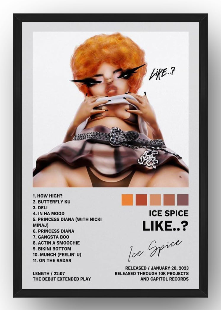 Ice Spice Album Art Wall Poster (Paper and Canvas) Art Poster Printing Print