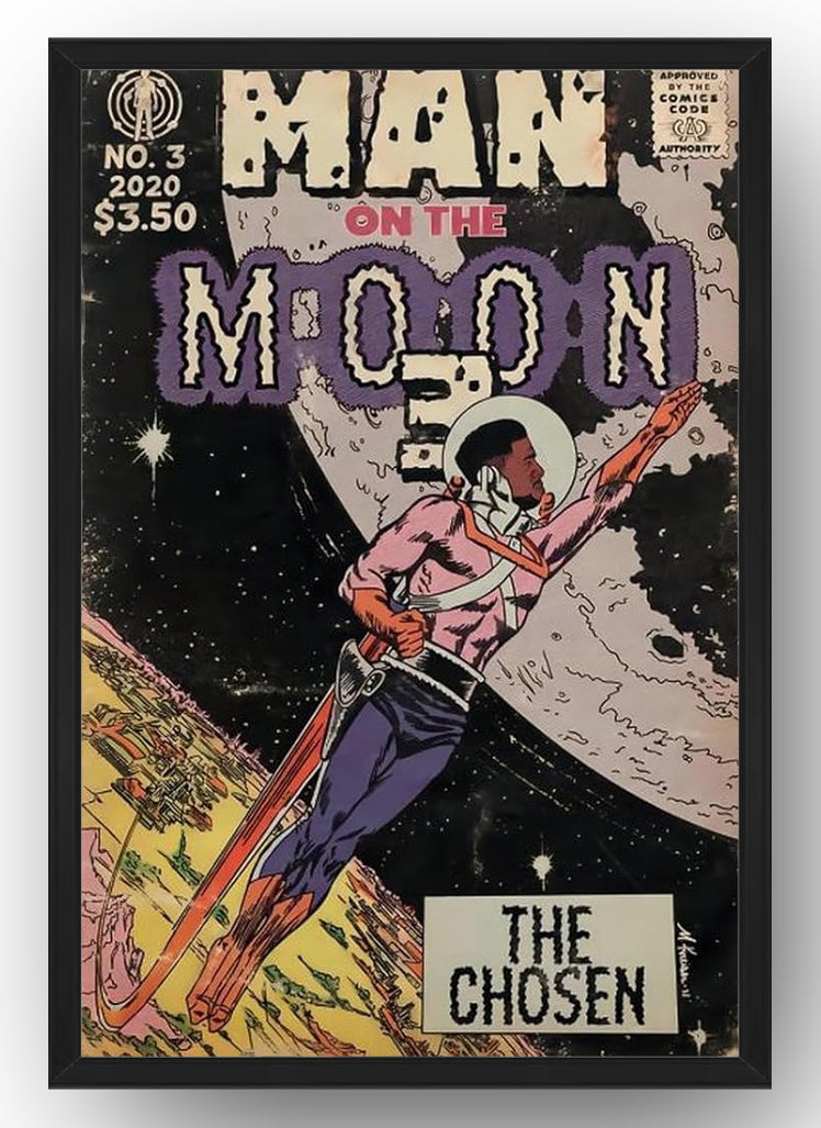 Kid Cudi Man On The Moon Album Comics Art Poster(Paper and Canvas) Art Poster Printing Print