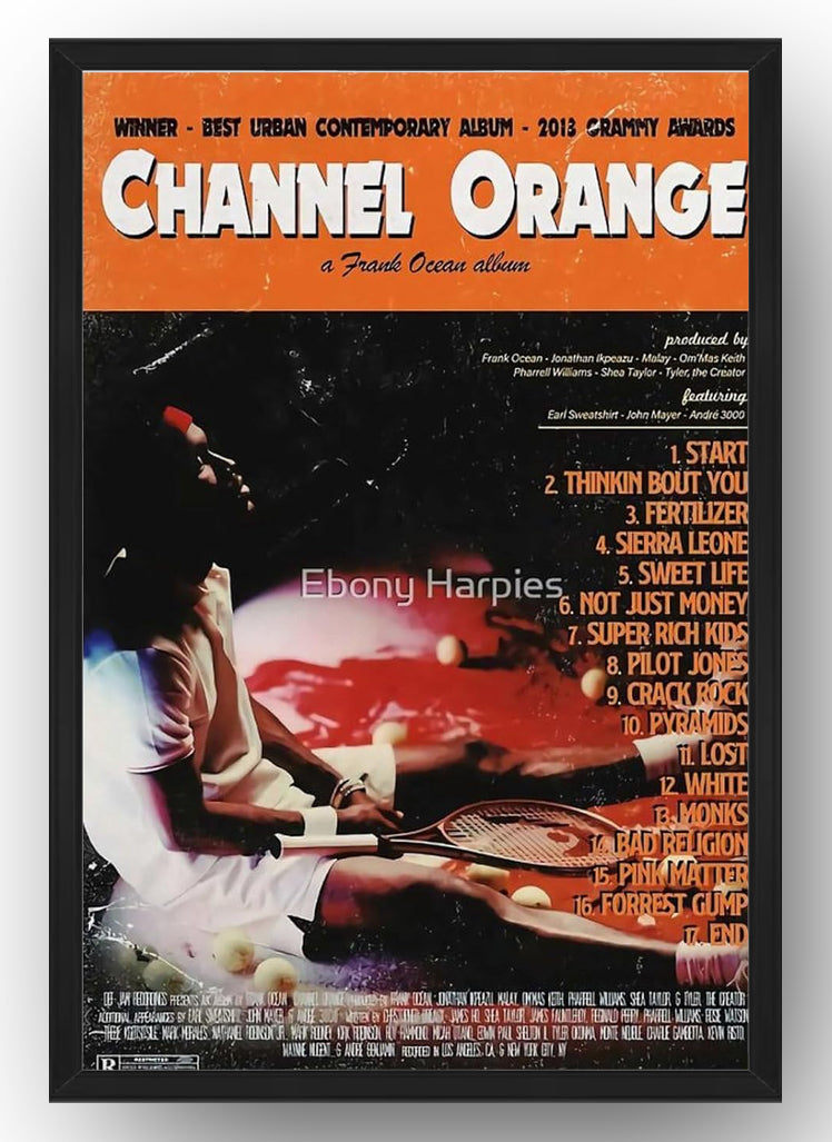 Frank Ocean Poster CHANNEL ORANGE Music for Room (Paper and Canvas) Art Poster Printing Print