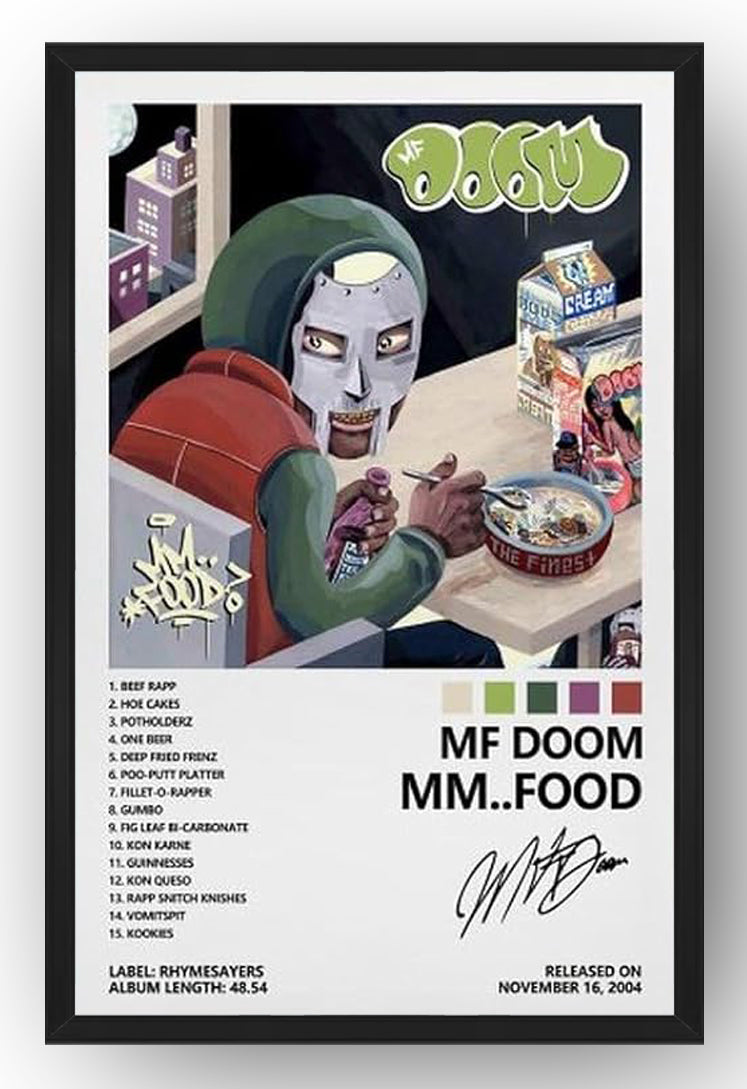 MF Doom Poster Mm..Food Album Cover(Paper and Canvas) Art Poster Printing Print