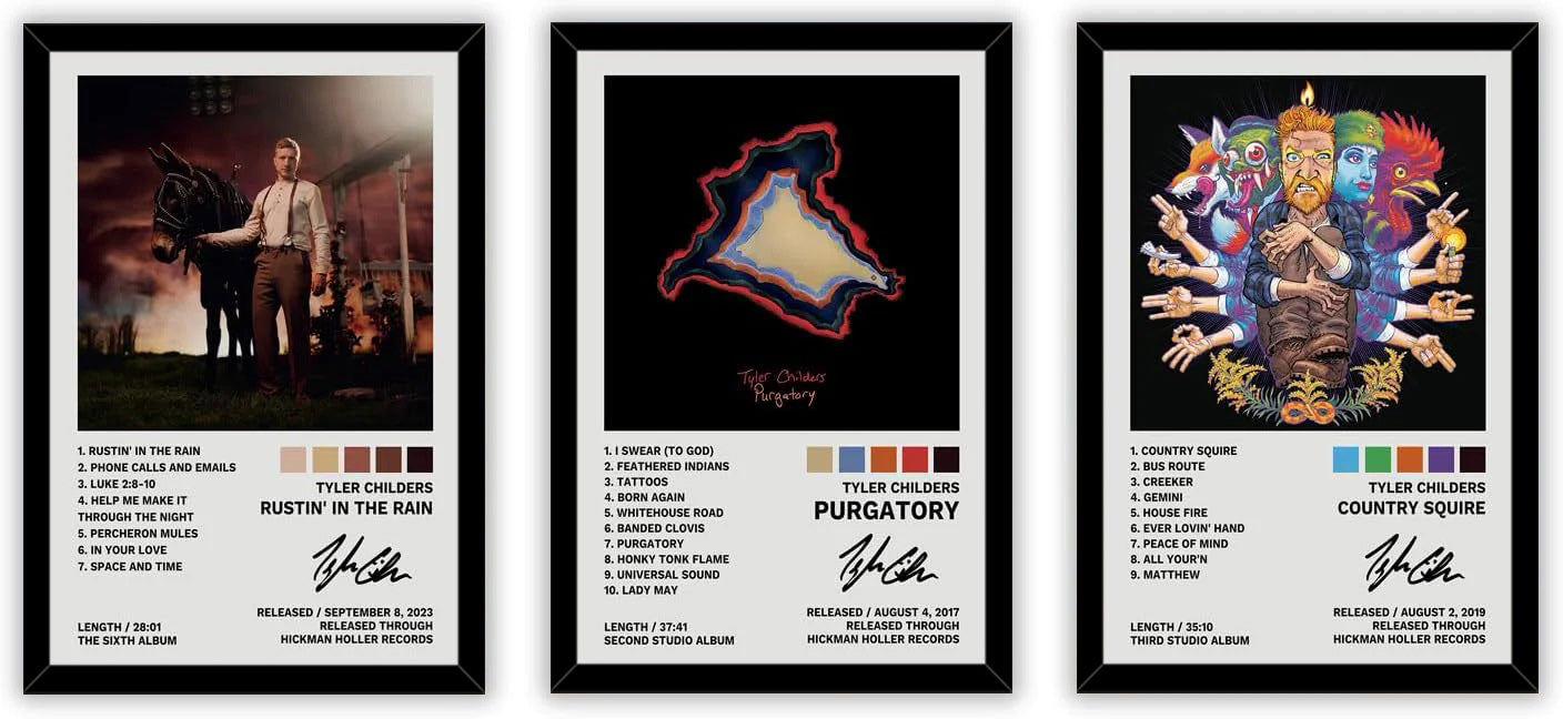 Tyler Childers Poster A Set of 3 Album Decorative Painting Wall (paper and canvas) art poster printing print