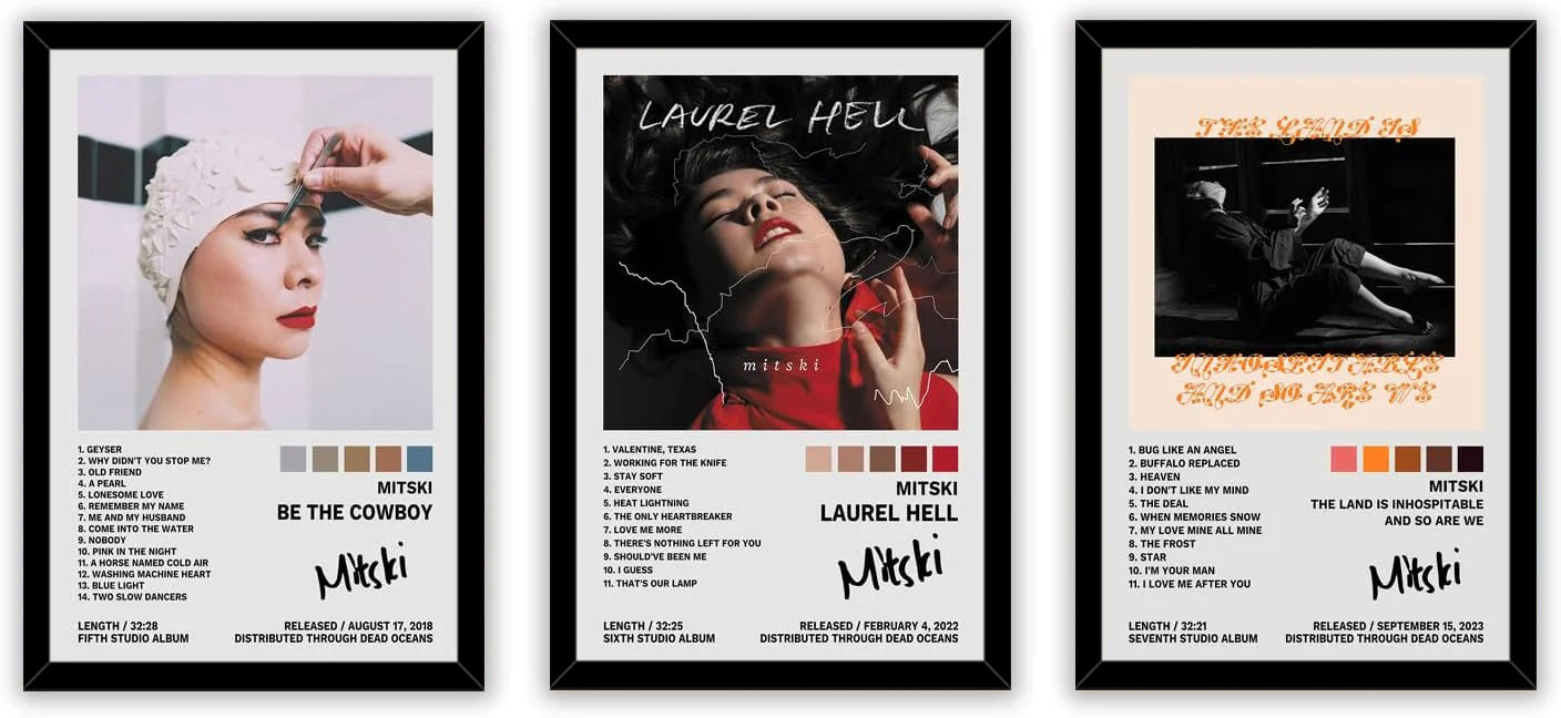 Mitski Poster A Set of 3 Album Decorative Painting Wall (paper and canvas) art poster printing print