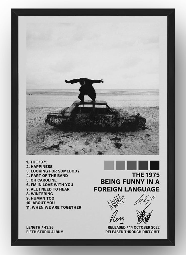 Album Cover Poster The 1975 Being Funny in A Foreign (Paper and Canvas) Art Poster Printing Print