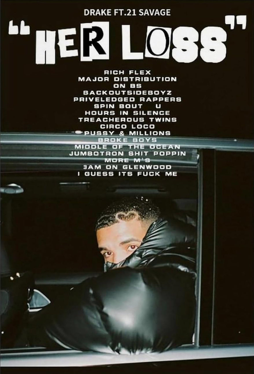Drake Poster Her Loss Music Covers Poster (paper and canvas) art poster printing print