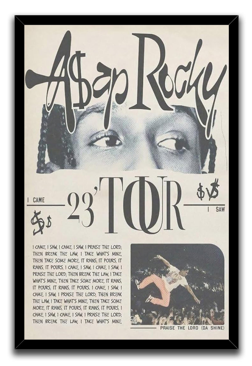 A$AP Rocky Poster Praise The Lord (Da Shine) Music Posters (paper and canvas) art poster printing print B0CKP2F3GD