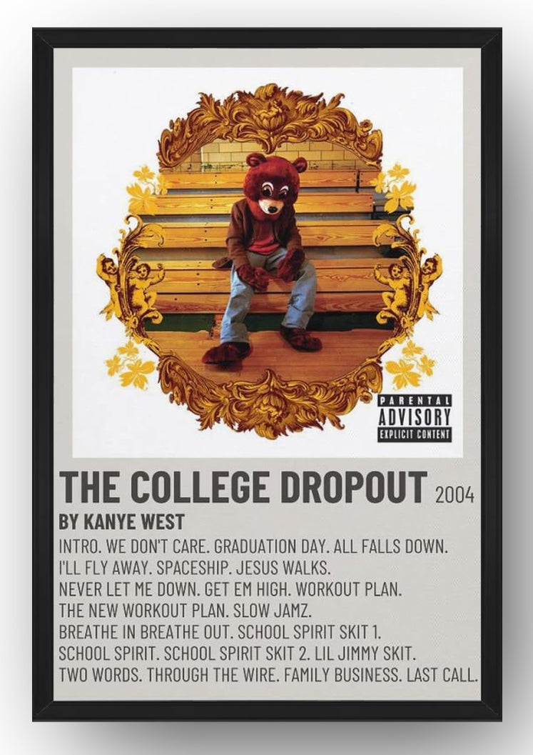 Rapper Kanye West Poster Album Cover Painting(Paper and Canvas) Art Poster Printing Print