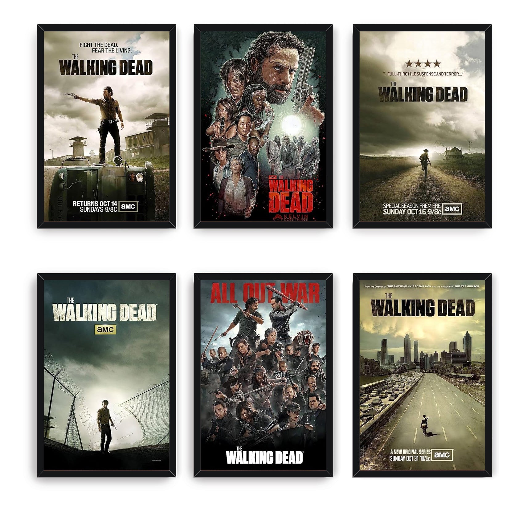 The Walking Dead Poster TV Series Movie for Room Print Set of 6 fix Wall (paper and canvas) art poster printing print
