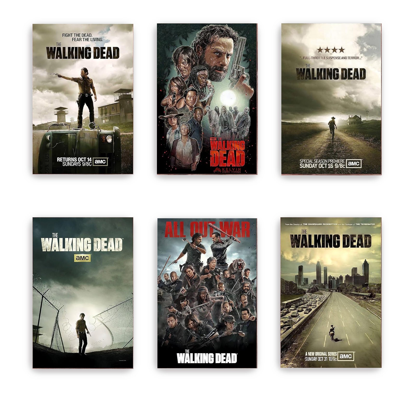 The Walking Dead Poster TV Series Movie for Room Print Set of 6 fix Wall (paper and canvas) art poster printing print
