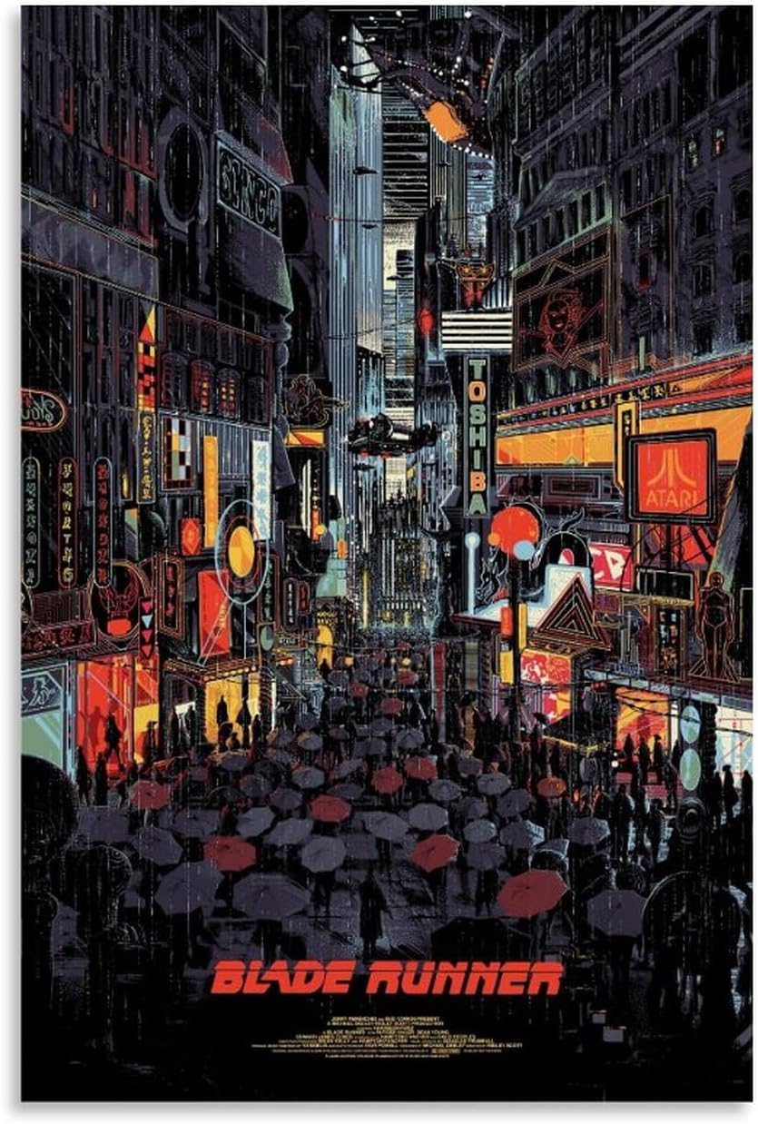 Blade Runner Anime Movie Poster 90s Wall Art(paper and canvas) art poster printing print