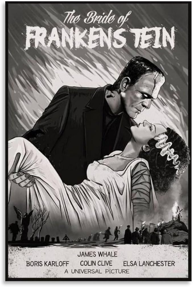 Bride Of Frankenstein Vintage Poster (paper and canvas) art poster printing print