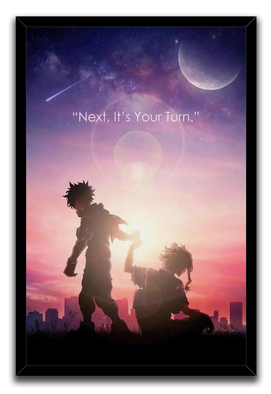 Hero Anime Motivational 90s Poster (paper and canvas) art poster printing print