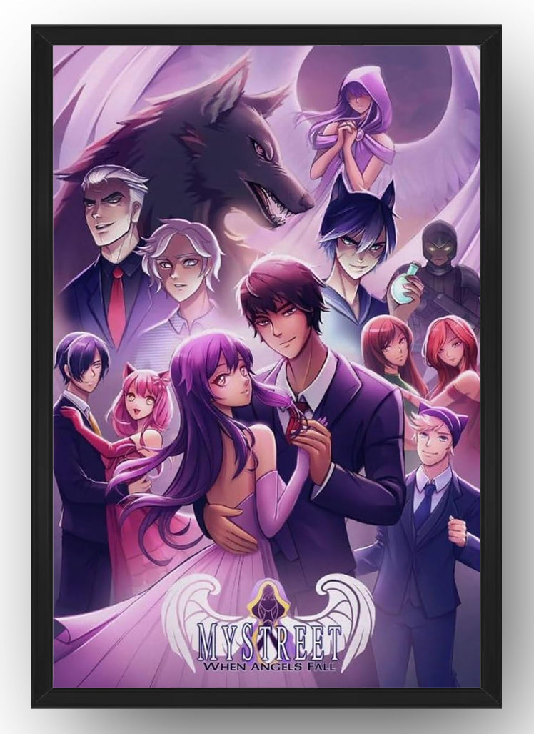 Aphmau Mystreet Anime Poster 90s Wall Art Room Aesthetic Decor (Paper and Canvas) Art Poster Printing Print
