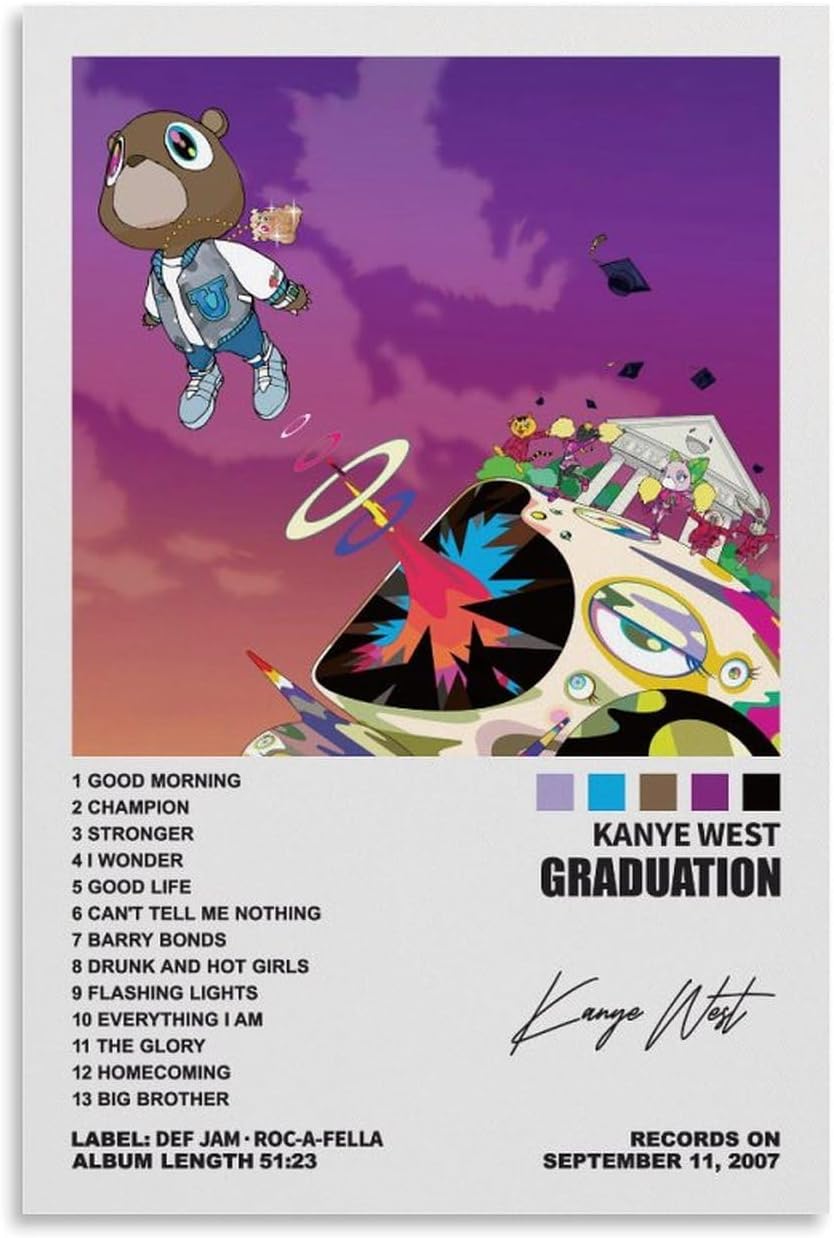 Kanye West Graduation Album Cover Posters (paper and canvas) art poster printing print B0CQMGF3DR