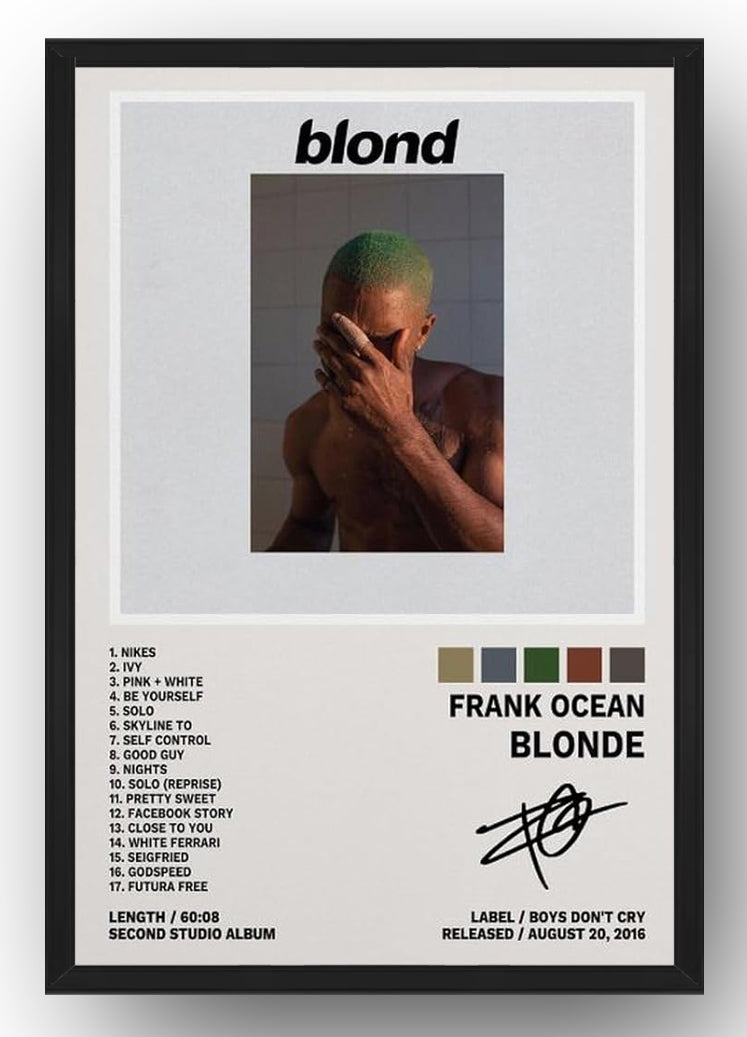 Frank Ocean Blonde Album Cover Posters(Paper and Canvas) Art Poster Printing Print