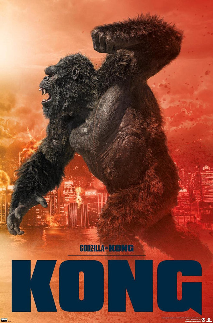 Godzilla vs. Kong Movie (Paper and Canvas) Art Poster Printing Print