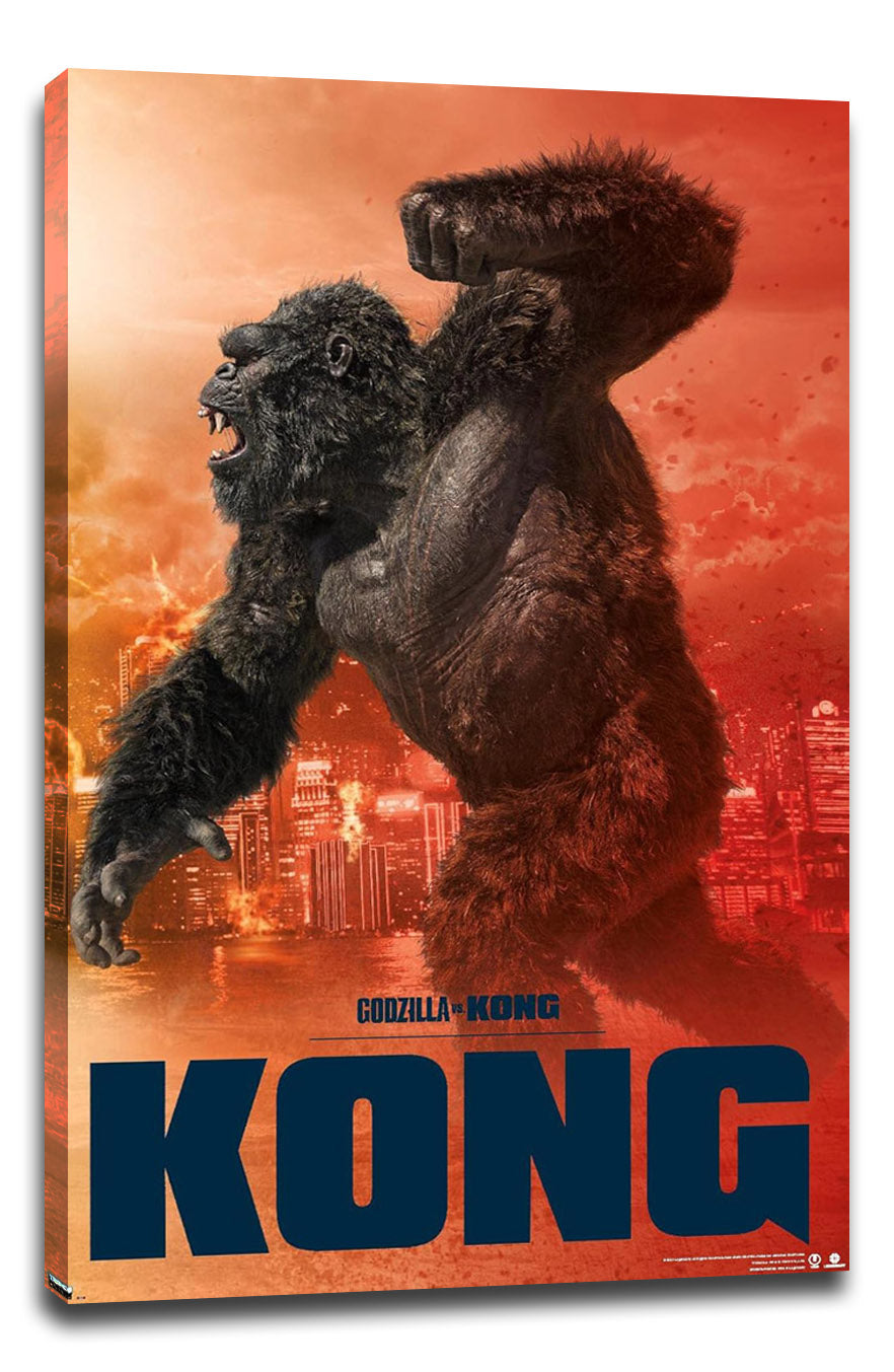 Godzilla vs. Kong Movie (Paper and Canvas) Art Poster Printing Print