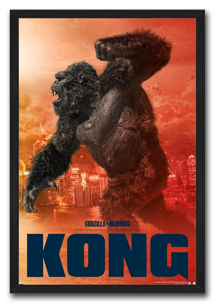 Godzilla vs. Kong Movie (Paper and Canvas) Art Poster Printing Print