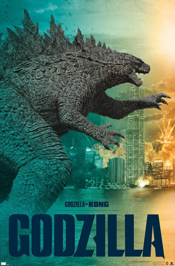 Godzilla vs. Kong - Godzilla Movie (Paper and Canvas) Art Poster Printing Print