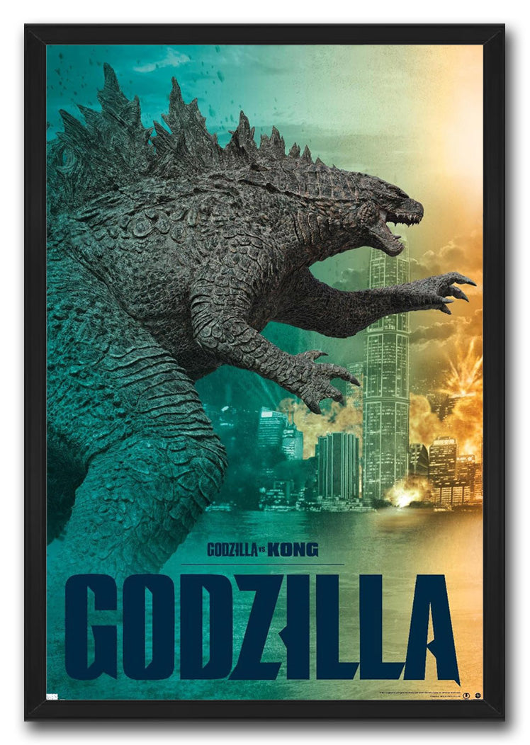 Godzilla vs. Kong - Godzilla Movie (Paper and Canvas) Art Poster Printing Print