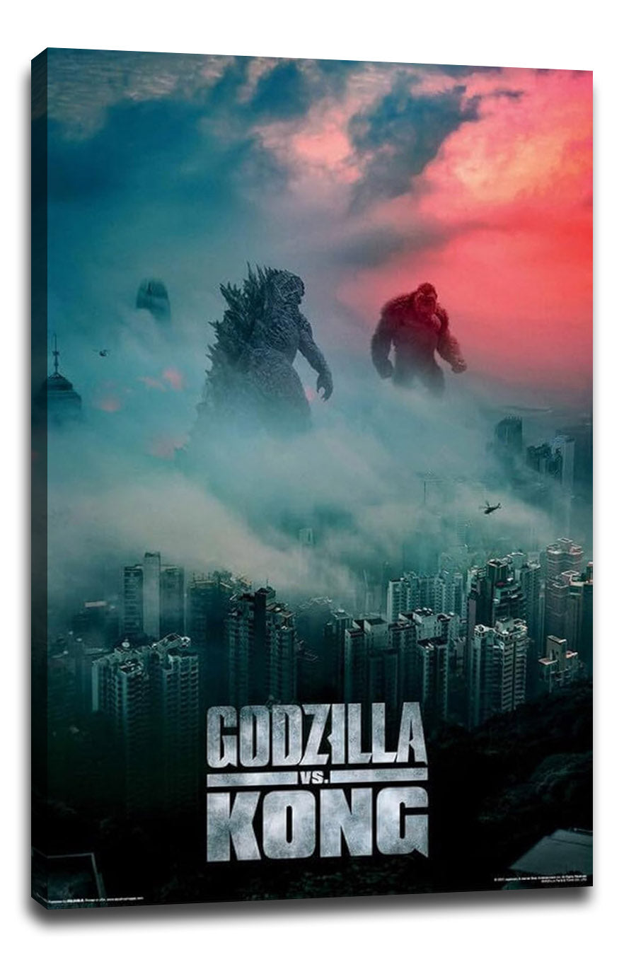 Godzilla v Kong Movie (Paper and Canvas) Art Poster Printing Print