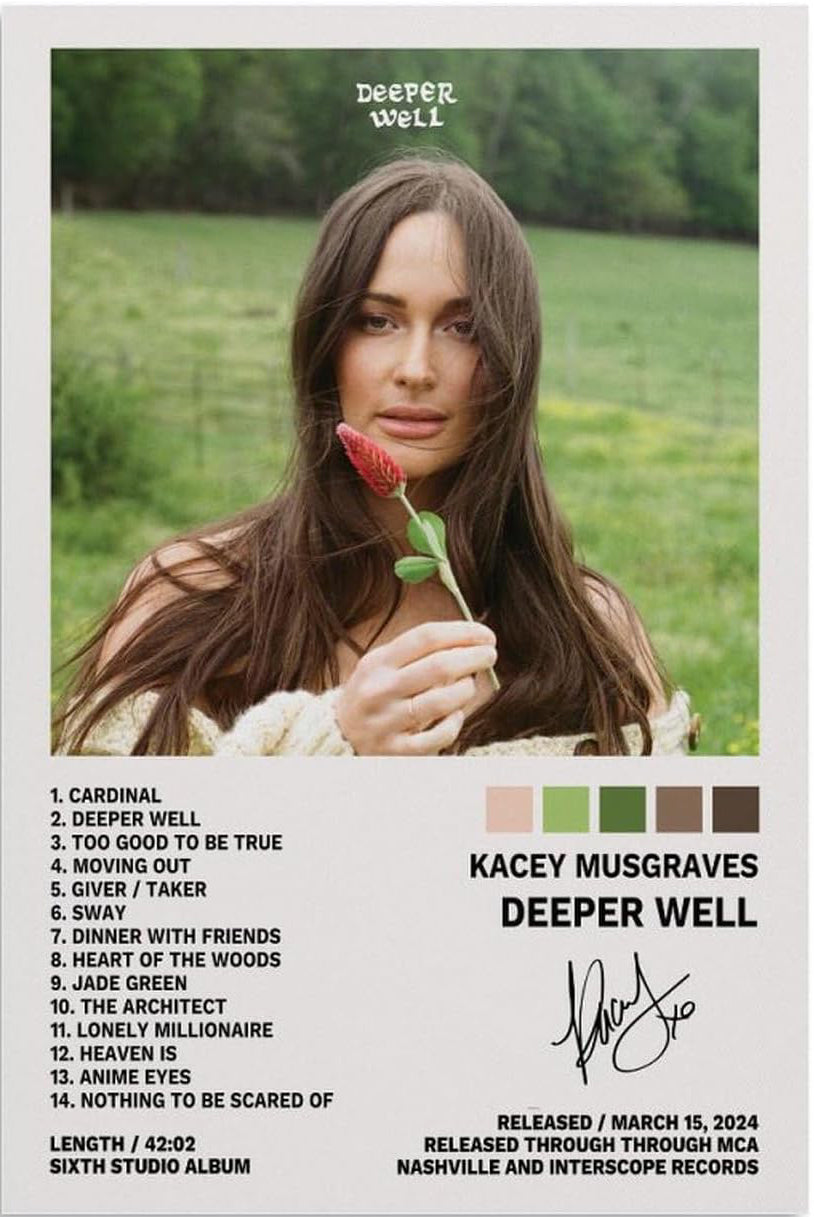 Kacey Musgraves Poster Deeper Well Album Cover for Room (Paper and Canvas) Art Poster Printing Print