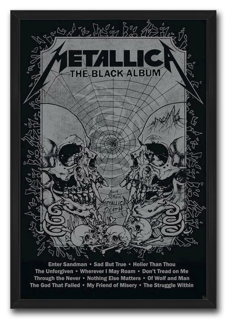 Metallica - Black Album Music (Paper and Canvas) Art Poster Printing Print