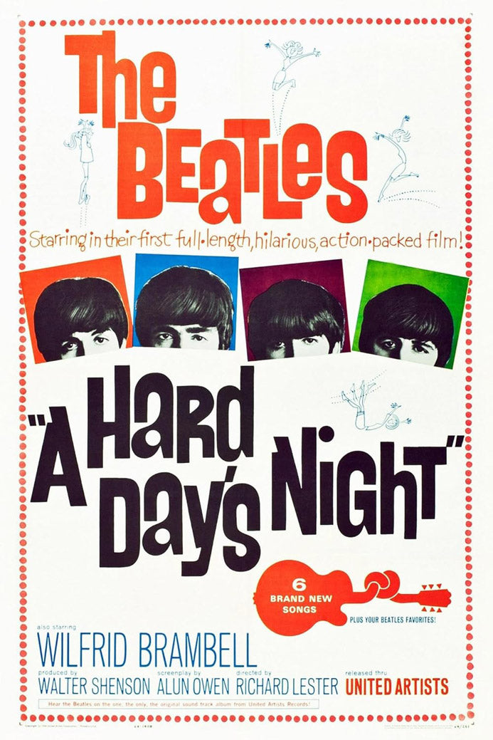 A Hard Day's Night, the Beatles, 1964,Music (Paper and Canvas) Art Poster Printing Print