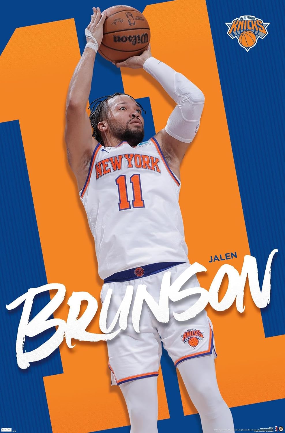 New York Knicks - Jalen Brunson 24 NBA (Paper and Canvas) Art Poster Printing Print