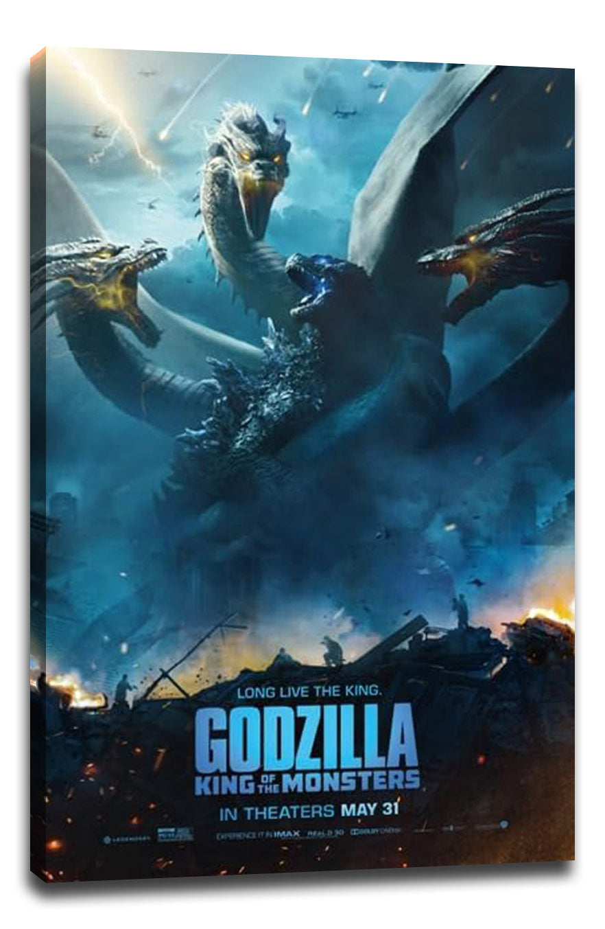 Godzilla : King of the Monsters Movie (Paper and Canvas) Art Poster Printing Print
