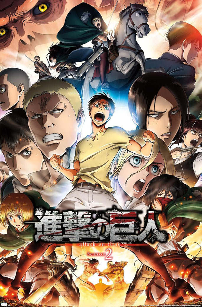 Attack on Titan: Season 2 - Key Art 02 Anime (Paper and Canvas) Art Poster Printing Print B0CM3C2K2S