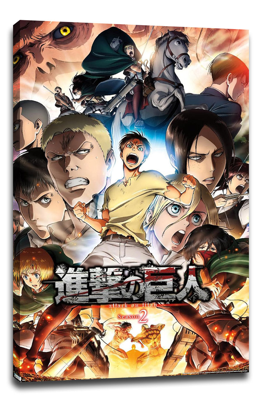 Attack on Titan: Season 2 - Key Art 02 Anime (Paper and Canvas) Art Poster Printing Print B0CM3C2K2S