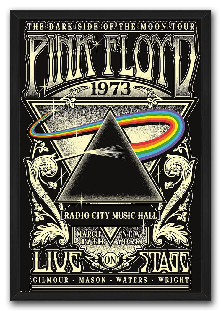 Pink Floyd - The Dark Side Of The Moon Tour 1973 Music (Paper and Canvas) Art Poster Printing Print