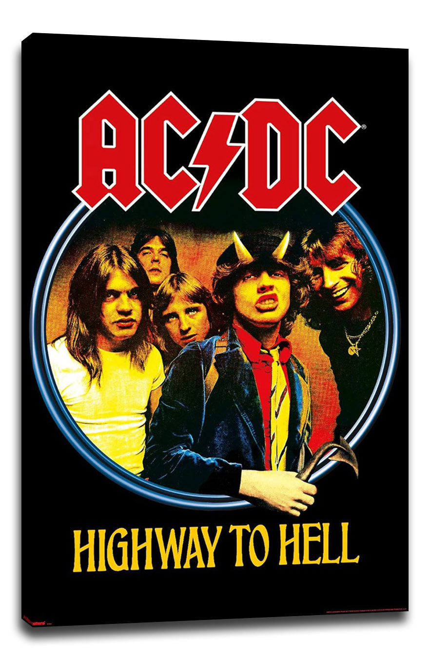 AC/DC - Highway To Hell Group Music (Paper and Canvas) Art Poster Printing Print
