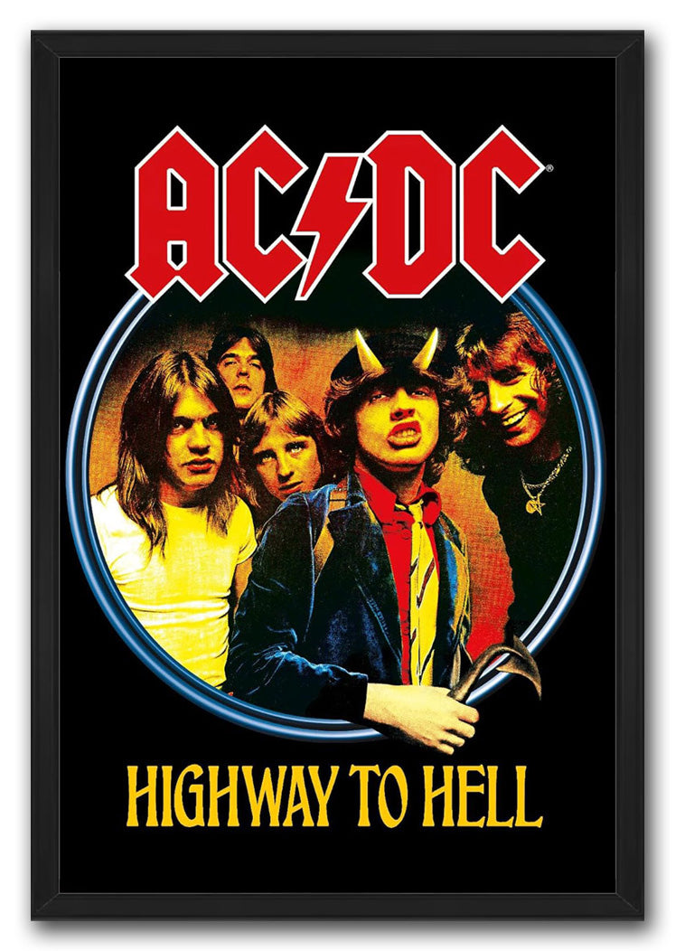 AC/DC - Highway To Hell Group Music (Paper and Canvas) Art Poster Printing Print