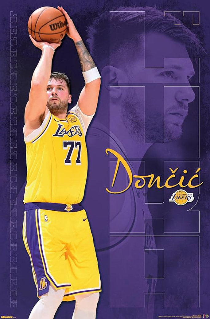 Los Angeles Lakers - Luka Doncic 25 NBA (Paper and Canvas) Art Poster Printing Print