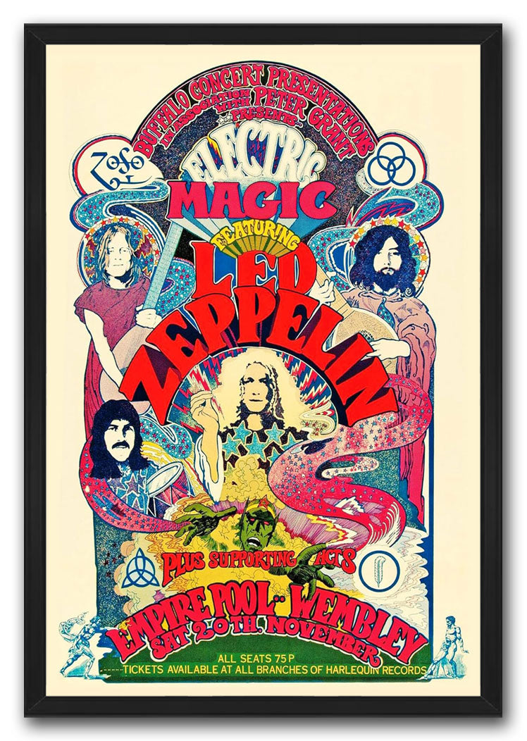 Led Zeppelin Concert Music (Paper and Canvas) Art Poster Printing Print